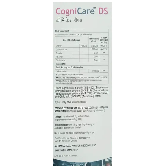 cognicare ds syrup 200 ml